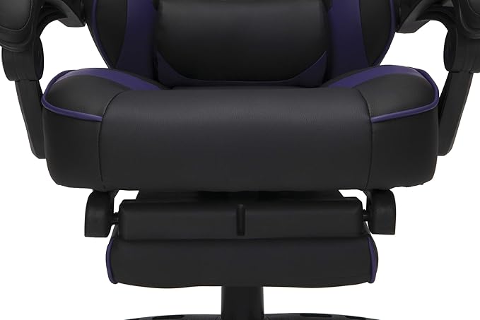 RESPAWN 110 Ergonomic Gaming Chair with Footrest Recliner - Racing Style High Back PC Computer Desk Office Chair - 360 Swivel Adjustable Lumbar Support Headrest Pillow Padded Armrests 2019 Purple