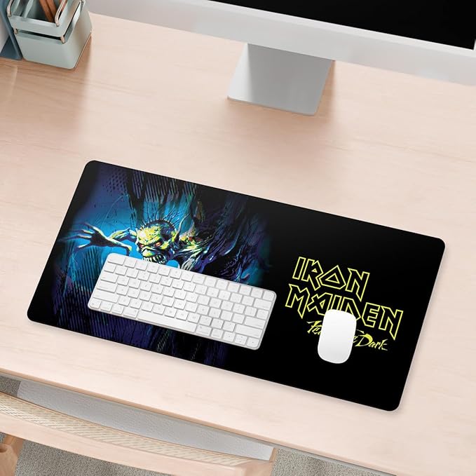 Head Case Designs Officially Licensed Iron Maiden Fear of The Dark Graphic Art 23.62 x 11.81 x 0.12 inches (600 x 300 mm) - L Gaming Office Desk PC Keyboard Mouse Mat Pad