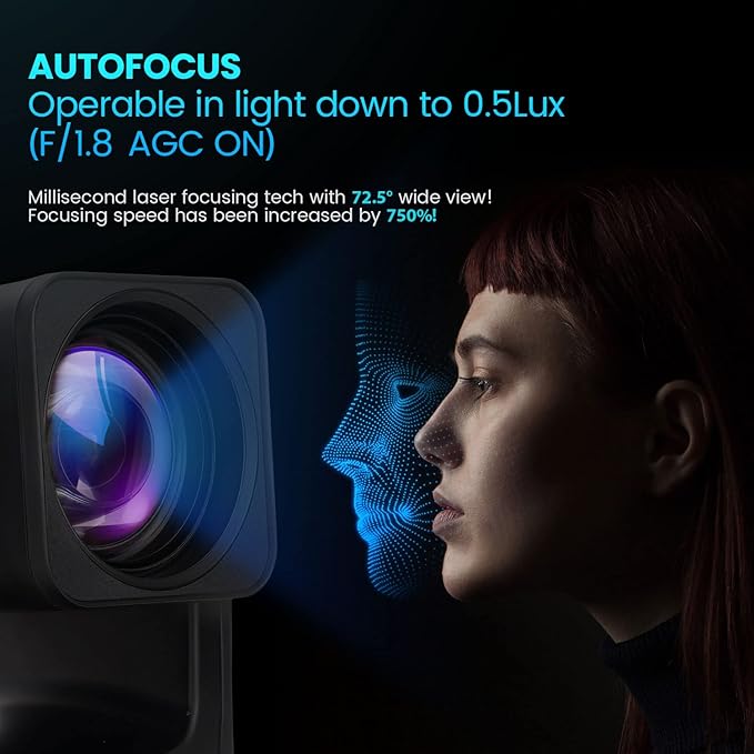 ROCWARE 2K Camera 16X PTZ FullHD 1080P Camera USB Video Conference Camera for Business Meeting Live Streaming Church Education RC26