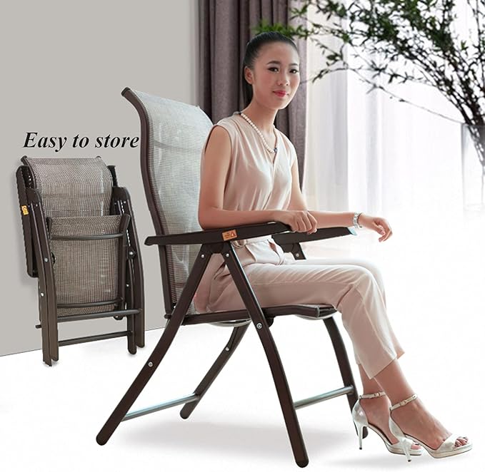 Office Chair Gaming Chair Computer Chair Recliner Lounge Chair Textilene Adjustable Portable Curved with Head Pillow Indoor Outdoor Office