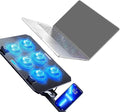Laptop Cooling Pad 6 Quiet Fan for Laptop Gaming Fan Pad 5 Height Adjustable 2 USB Port Phone Holder Lightweight Stand