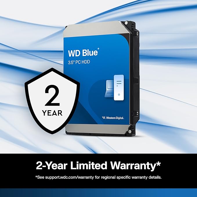 Western Digital 4TB WD Blue PC Internal Hard Drive HDD - 5400 RPM SATA 6 Gb/s 128 MB Cache 3.5 - WD40EZZX