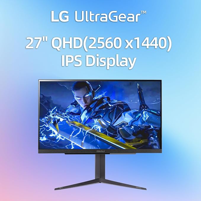 LG 27 Ultragear QHD (2560x1440) IPS Gaming Monitor 240Hz 1ms G-Sync AMD FreeSync Premium 100% sRGB HDR400 1 x DisplayPort 2 x HDMI 4-Pole HP Out DTS GP:X Tilt/Height/Pivot Stand Black