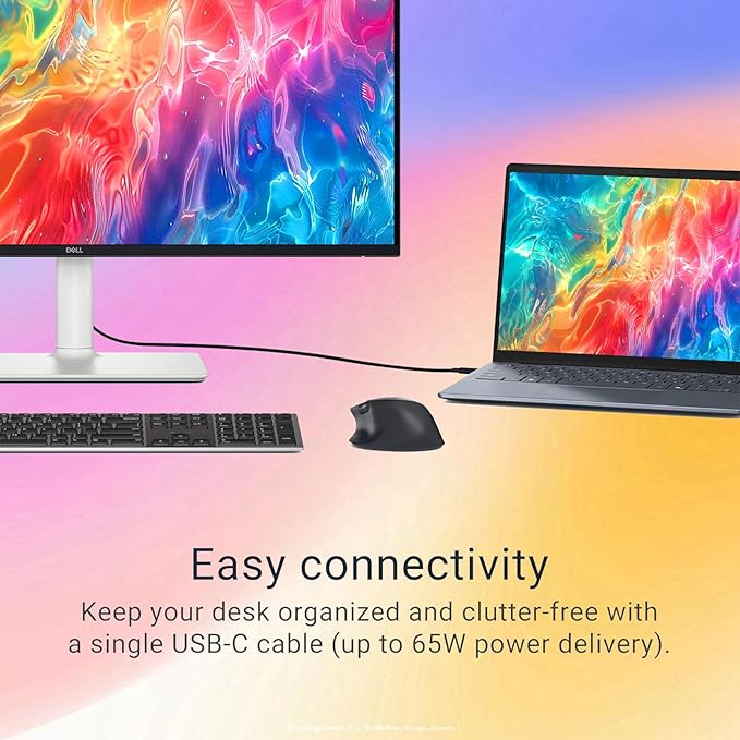 Dell 27 4K (3840 x 2160) Monitor 120Hz AMD FreeSync Premium LED Display sRGB 99% 1500:1 Contrast Ratio VESA Integrated 2x5W Speaker Comfortview Plus Pivot/Swivel/Tilt/Height - HDMI/USB-C&amp