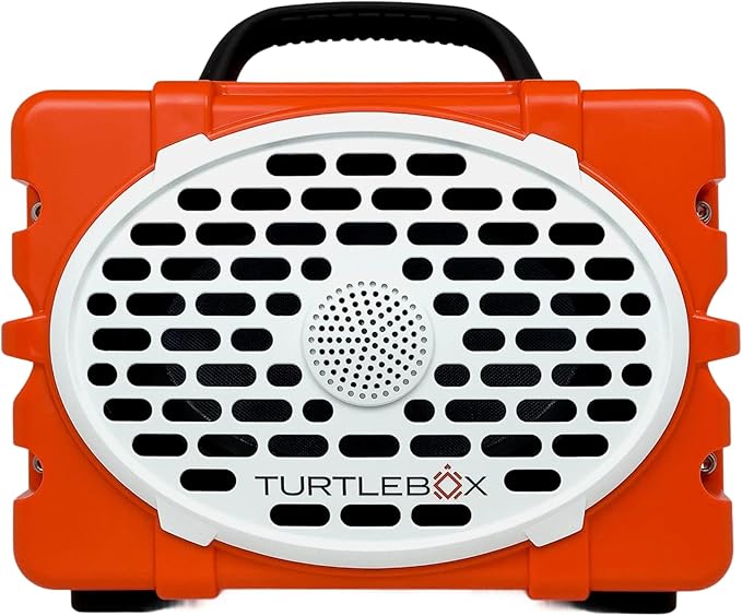 Turtlebox Original Gen 3: Portable Outdoor Bluetooth Speaker – Ultra-Loud (120dB) Waterproof (IP67) Rugged Impact-Resistant 3-Day Battery | Party Mode: Unlimited Pairing for Stereo Sound Orange