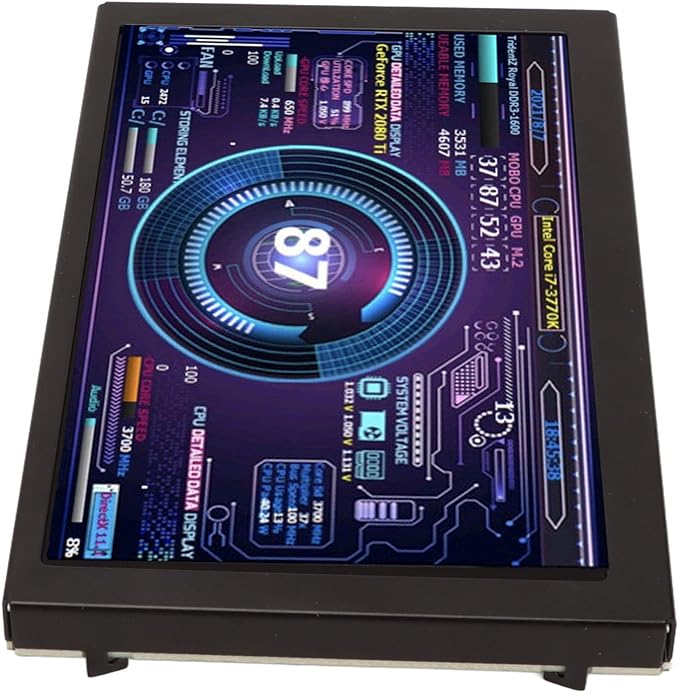 5in IPS Computer Temp Monitor USB Mini CPU Monitor Screen for AIDA64 PC CPU RAM Sensor Panel Display PC CPU RAM HDD Data Monitor for for Linux for