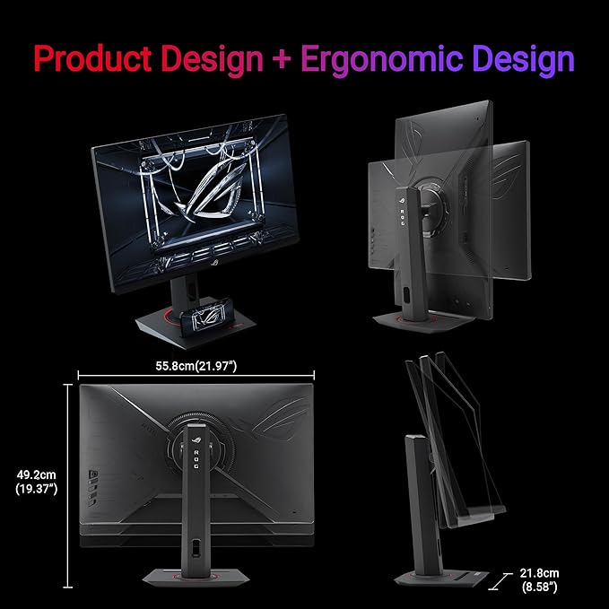 ASUS ROG Strix 24.5” USB-C HDR400 Gaming Monitor (XG259CMS)–Full HD 1080p 310Hz 1ms Fast IPS 110% SRGB Extreme Low Motion Blur Sync G-SYNC Compatible DisplayWidget Tripod Socket 3yr Warranty