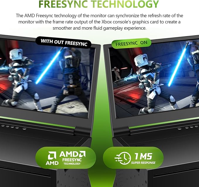 G-STORY 14‘’ Portable Monitor for Xbox Series X 4K Portable Gaming Monitor IPS Screen for Xbox Series X（not Included） with Two HDMI HDR Freesync Game Mode Travel (14“&amp4K for Xbox Series X)