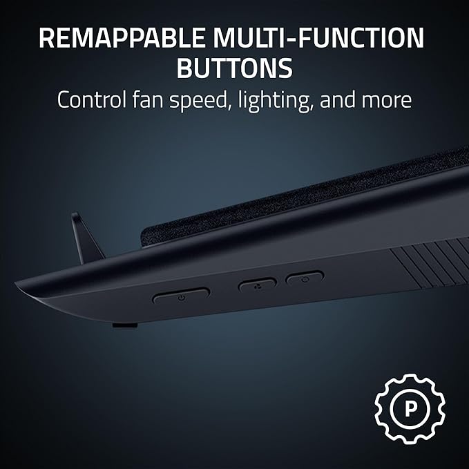 Razer Laptop Cooling Pad: Adaptive Smart - Intelligent Fan Control - Airtight Pressure Chamber - Fits Most Laptops &amp Macbooks 14” to 18 - Preset &amp Custom Fan Curves - 3 Port USB Type A - Chro