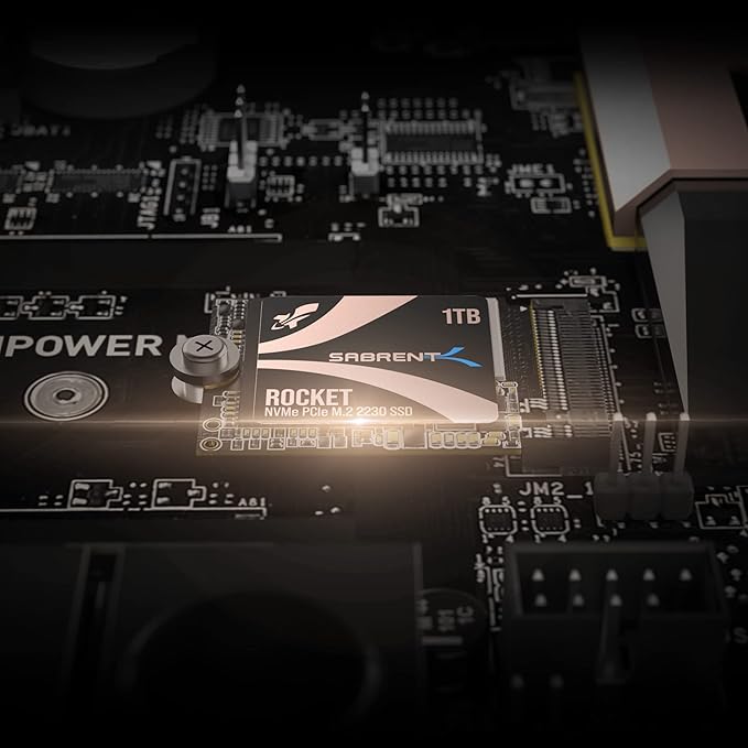 SABRENT Rocket 2230 1TB NVMe SSD – PCIe Gen4 M.2 2230 Internal SSD for Steam Deck Surface Pro ROG Ally – Up to 5000 MB/s Gen4 x4 Speed DRAM-Less HMB Design [SB-2130-1TB]