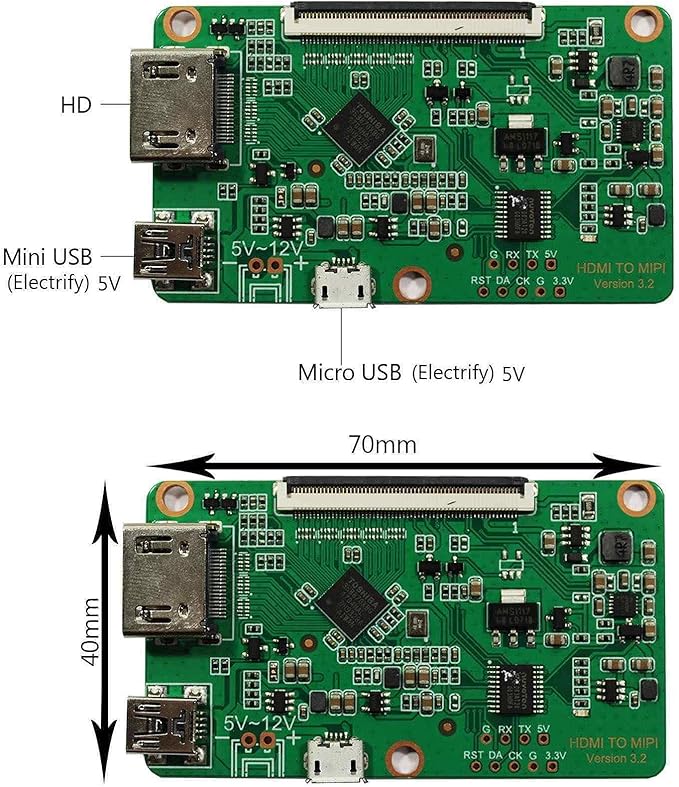 VSDISPLAY 5.5 Inch 1440x2560 LCD Screen 2K LS055R1SX04 with MIPI LCD Controller Board VS-CXMIPI-V1Fit for AR/VR/HMD/3D Printing 5.5'' Replacement Display Panel