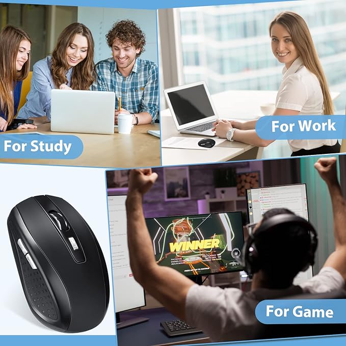 Macarrie 48 Pack Wireless Mouse for Laptop 1200dpi Wireless Computer Mouse Bulk with 6 Buttons Included USB Receiver Compatible with Windows Pc Computer