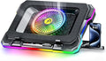 ChillCore RGB Gaming Laptop Cooling Pad with 5.5 Turbo Fan Rapid Cooling for 15.6-19.3 Laptops Variable Speed Control 7 Adjustable Heights - K1 5V RGB