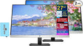 HP 27mq 27'' QHD IPS Monitor with 5ms Response Time Anti Glare Flicker Free VESA Mount (100 x 100 mm) VGA HDMI &amp Dockztorm USB Port Expander Black/Silver Color (1F2J9AA#ABA) 2 Pack