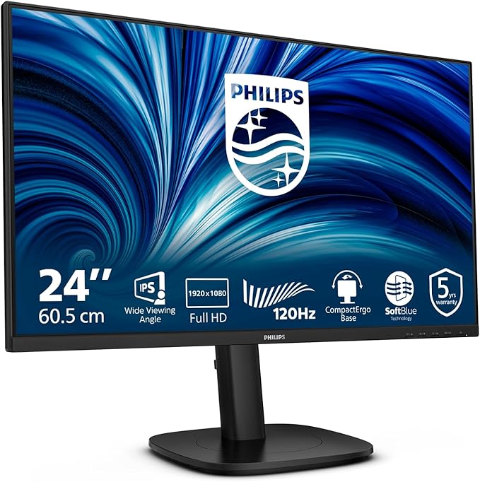 Philips 3000 series 24B2N3200J/00 Monitor PC 60.5 cm [23.8] 1920 x 1080 Pixel Full HD LCD Nero (Philips 24B2N3200J - 3000 Series - LED monitor - 24 [23.8 visualizzabile] - 1920 0 x 10 80 Full HD [1080