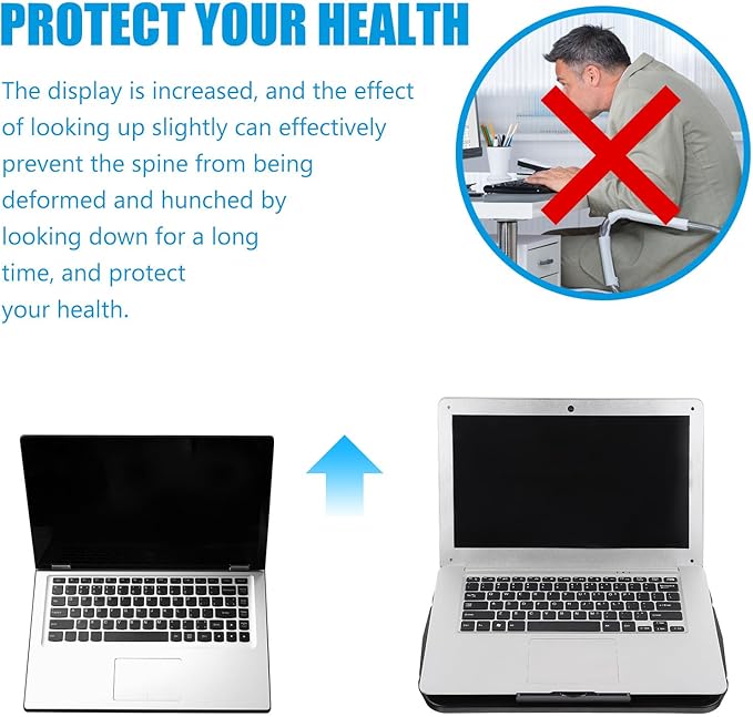 Laptop Cooling Rack Notebook Heat Dissipation Stand with Adjustable Height for Office and Home Use Compatible with 15-17 Inch Laptops