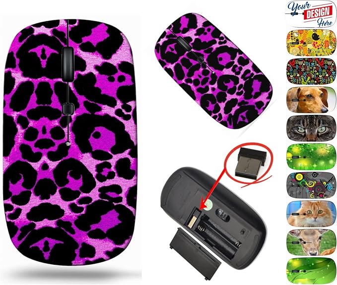maizi USB Mouse Wireless for Personal Computer Laptop MacbookUSB Mouses Wireless Image ID: 27872683 Fabric Purple Travel Mouse 2.4G USB Receiver Printed in USA