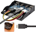 Cablecc USB 3.1 Front Panel Header to USB-C &amp USB 3.0 HUB 4 Ports Front Panel Motherboard Cable for 3.5 Floppy Bay