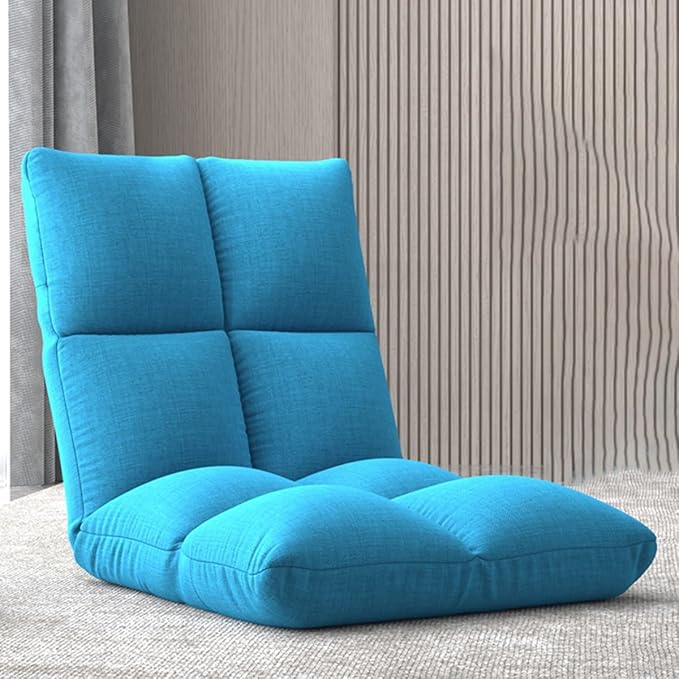 BTZHY Floor Chair Floor Chair with Backrest Foldable 6-Position Lazy Sofa Meditation Chair Window Chair for Adults Floor Chair Gaming Folding Lazy Sofa Chair for Living Room Bedroom(/Gray)