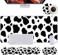 Keyboard Wrist Rest+Mouse Wrist Pad+Desk Pad SetMemory Foam Ergonomic Easy Typing Pain Relief for Computer Laptop Office Home - Cow Pattern
