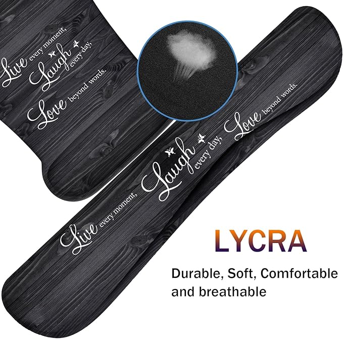 Keyboard Wrist Rest Pad and Ergonomic Mouse Pad Wrist Rest (with Coaster) Set Non-Slip Base &amp with Memory Foam for Easy Typing and Wrist Pain Relief - Quote Live Love Laugh