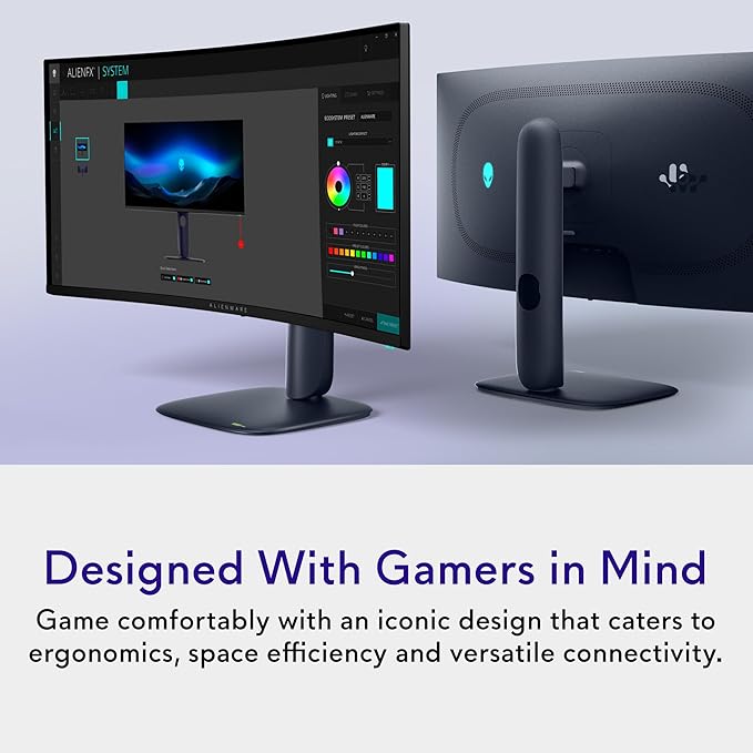 Alienware 34 240Hz QD-OLED Curved Gaming Monitor - AW3425DW - 34.2-inch WQHD (3440 x 1440) 0.03ms Display 1800R Curve AMD FreeSync Premium Pro VESA AdaptiveSync DisplayHDR TrueBlack 400