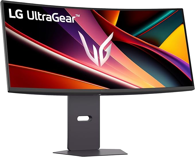 LG 34G600A-B 34-inch Ultragear WQHD (3440 x 1440) Curved Gaming Monitor 160Hz AMD FreeSync Premium HDR10 Built-in Speaker Reader Mode HDMI 2.1 DisplayPort Tilt/Height/Swivel Stand Black