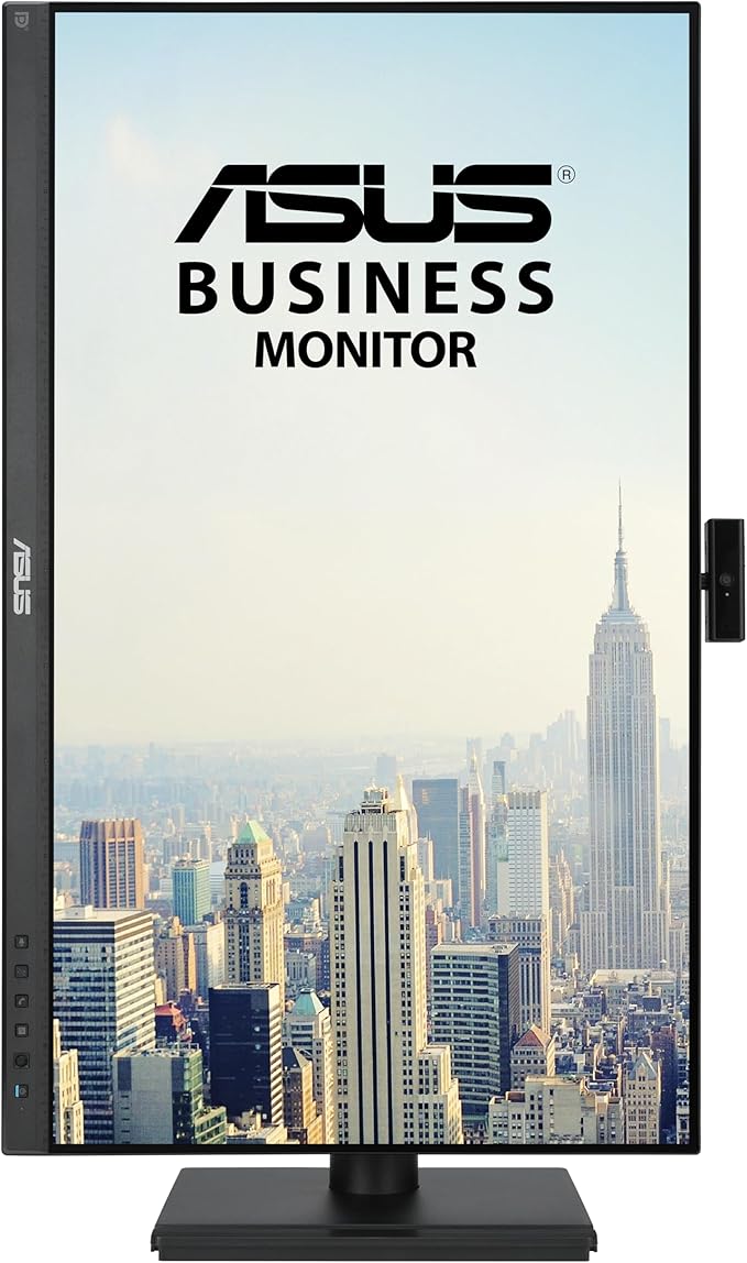 ASUS 27” 1080P Video Conferencing Monitor (BE279QFK) - Full HD IPS 100Hz Frameless Built-in Webcam Mic Array Speaker Height Adjustable Ergonomic Design Eye Care Wall Mountable 3 yr warranty