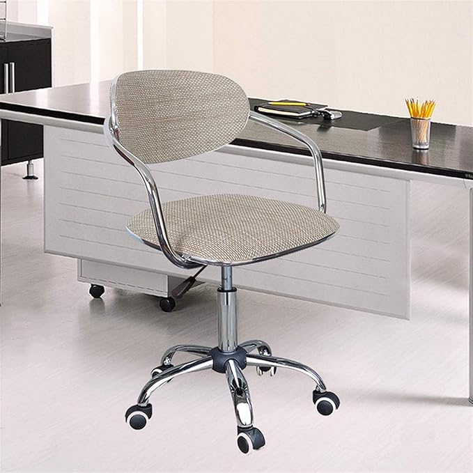 Bank Hospital Metal Chairs Dining Living Room Chair with Rolling Wheels Gaming Club Bar Chair Height Adjustable 42 * 45 * 42-54CM(Color:#3)