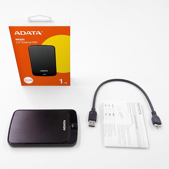 ADATA External Hard Drive HV320 1TB CBK AHV320-1TU31-CBK-I