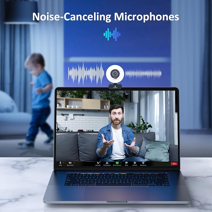 NexiGo N960E Pro 60FPS Webcam with Mic/Headset Jack and Extra USB Port 1080P Web Camera with Light Fast AutoFocus Built-in Privacy Cover for Zoom Meeting Skype Teams Twitch