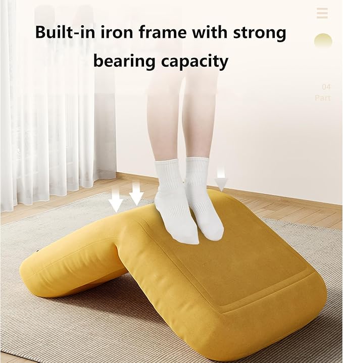 Adjustable Floor Sofa Chair 5-Position Multiangle Padded Floor Chair Cushioned Back Support Versatile Video Game Chairs for Meditation Seminars Reading TV Watchin Grey-Flannel
