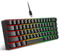 Wired Gaming Keyboard RGB Mechanical Gaming Keyboard with 68 Keys Ergonomic Design USB Wired Keyboard for Desktop Computer IBM PC Win98SE (Black)