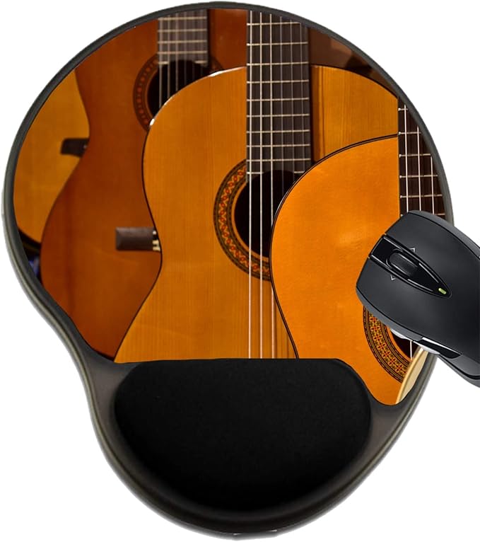 MSD Mousepad Wrist Rest Protected Mouse Pads/Mat with Wrist Support Design for Guitar Music Instrument Background Acoustic String Musical Wood Classical S