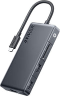 Anker USB-C Hub (7-in-1 4K HDMI) with 3 5Gbps USB-C and USB-A Data Ports Max 100W Power Delivery 4K HDMI Display Ethernet for Lenovo Dell XPS HP Laptops MacBook Ipad and More
