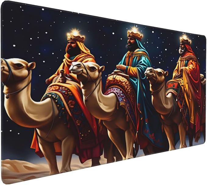 XXL Gaming Mouse Pad Extended (35.5X16) Wise Men &amp Camel Large Non-Slip Desk Mat Water-Resistant Keyboard Mousepad for Office &amp Home