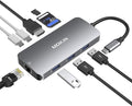 USB C Adapters for MacBook Pro/AirMac Dongle with 3 USB PortUSB C to HDMI USB C to RJ45 EthernetMOKiN 9 in 1 USB C to HDMI Adapter100W Pd Charging USB C to SD/TF Card Reader USB C Hub