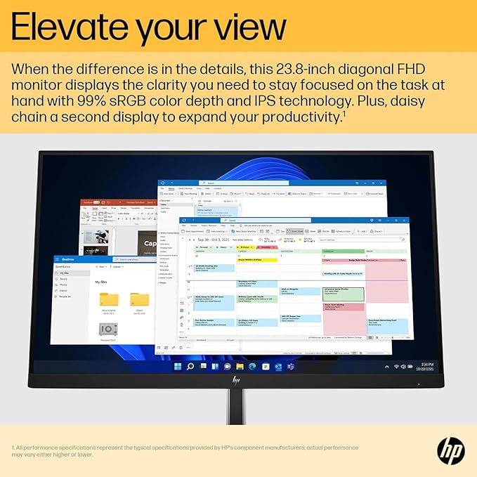 HP E24u G5 23.8 Full HD LED LCD Monitor - 16:9 - Black Silver - 24 Class - in-Plane Switching (IPS) Technology - 1920 x 1080-16.7 Million Colors - 250 Nit - 5 ms - 75 Hz Refresh Rate - H