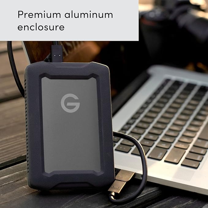 SanDisk Professional 5TB G-DRIVE ArmorATD - Rugged Durable Portable External Hard Drive HDD USB-C USB 3.2 Gen 1 - SDPH81G-005T-GBAND