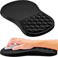 Ergonomic Mouse Pad with Wrist Support Memory Foam Wrist Rest for Carpal Tunnel &amp Wrist Pain Relief Non-Slip Rubber Base Comfortable Gaming Mousepad for Computer Laptop Office &amp Home