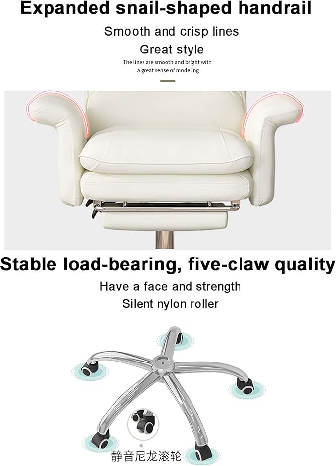 Office Chair Gaming Chair Computer Chair Ergonomic Computer Chair Home Executive Chair High Back Desk Chair for ConferencePU Leather Swivel Chair Adjustable Gaming Chair with Footrest Armre