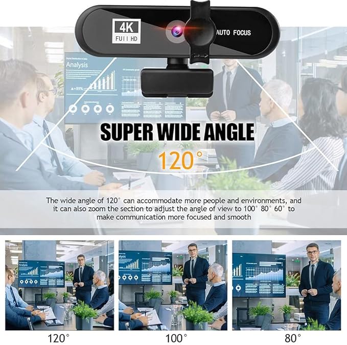 Webcam 4k 2k 1080p Full Hd Web Camera with Microphone USB Web Cam for Pc Computer Video Mini Camera 4k (Size : XXX-Large)