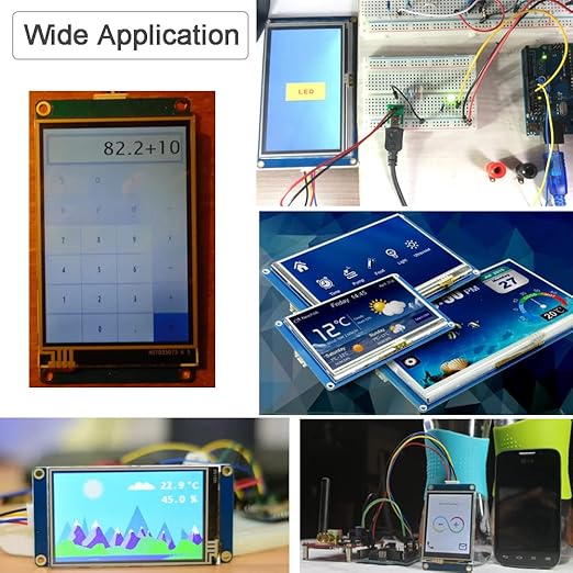 Nextion 5 inch HMI Display Resistive Touch Screen 5V TFT LCD 800x480 for Arduino ESP32 Board (NX8048T050)