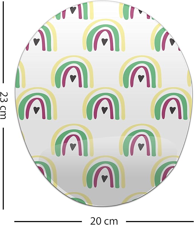Ergonomic Mouse Pad with Wrist Rest Digital Printed Mouse Mat for Tendon Sheath Problems Non-Slip Base for Office and Home Size: 20 x 23 cm