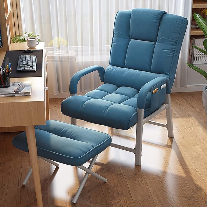 Office Chair Gaming Chair Computer Chair Tufted Executive Chair with Thick Seat and FootrestUpholstered High Back Conference Chair 360° SwivelFabric Office ChairErgonomic Computer Chair H