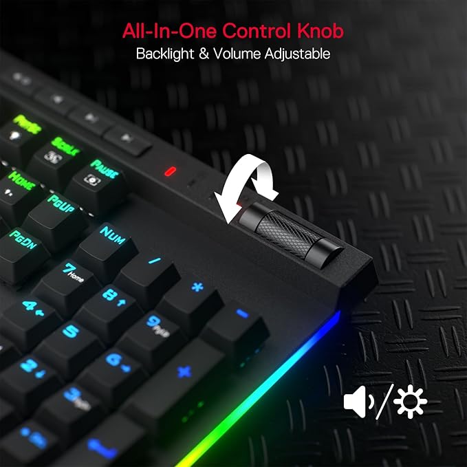 Redragon K580 PRO Wireless RGB Gaming Keyboard 3-Modes 104 Keys Mechanical Keyboard w/Hot-Swap Socket Dedicated Media Controls &amp Onboard Macro Recording Linear Red Switch