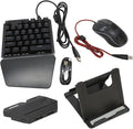 One Handed Gaming Keyboard Combo Bluetooth Keyboard Mouse Converter K9 Mechanical Keyboard GM86 Mouse and Stand Set for Android for iOS