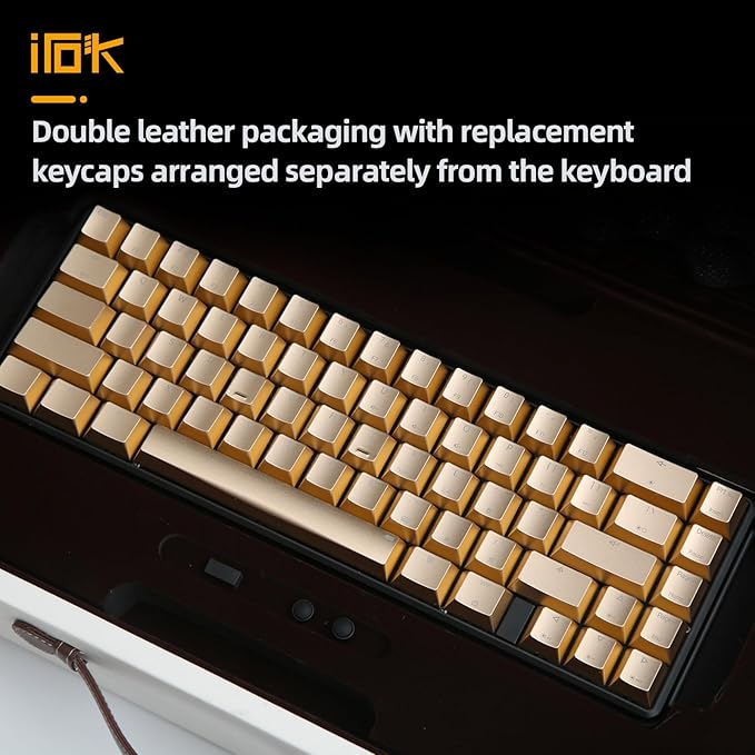 CD67 RGB Portable 60% Gaming Keyboard with Full Metal Enclosure hot-swappable red switches with Customizable backlighting Wired Mechanical Keyboard for Windows PC Gamers