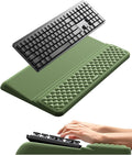 Vaydeer Wrist Rest with Keyboard Stand Computer Wrist Support Pad Ergonomic Keyboard Riser Holder Lifter Tray with Wrist Pad Soft Memory Foam Desk Cushion Palm Hand Typing for Office Home School