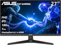 ASUS TUF Gaming 27 FHD Monitor 180Hz 1ms Fast IPS Extreme Low Motion Blur Sync FreeSync Premium G-SYNC Compatible Variable Overdrive DisplayPort &amp 2 x HDMI Tilt Adjustment VESA Black
